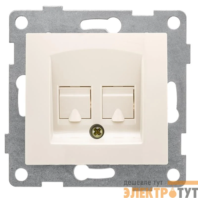 Розетка компьютерная 2-м СП Bravo RJ45 механизм беж. GUSI С10К2-003