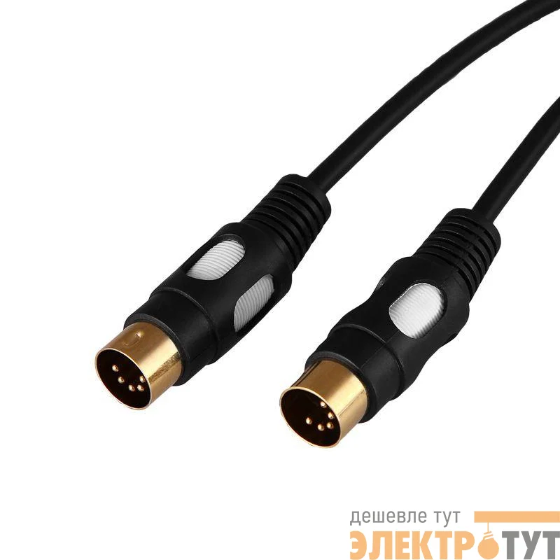 Шнур DIN 5PIN Plug - DIN 5PIN Plug 1.5м (GOLD) Rexant 17-2522