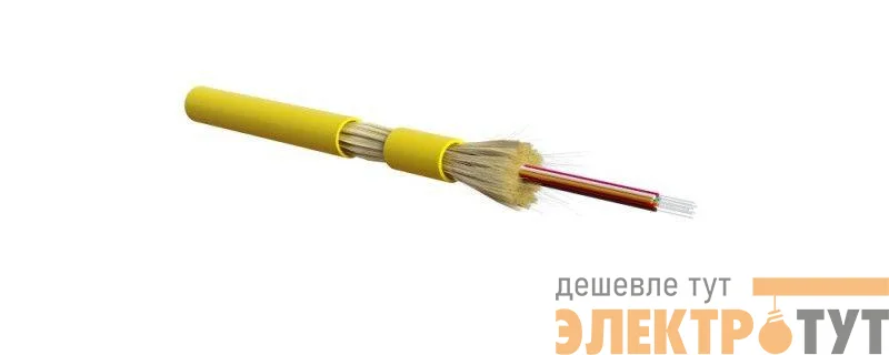 Кабель волоконно-оптический 9/125 SMF-28 Ultra одномод. 8 волокон плотн. tight buffer для внутр. прокл. LSZH FO-DT-IN-9S-8-LSZH-YL желт. Hyperline 388419