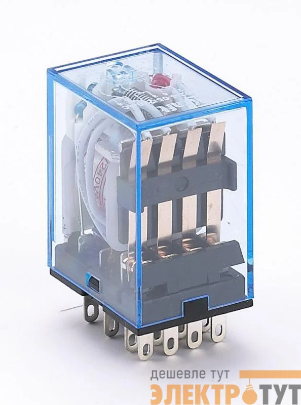Реле промежуточное ПР-102 4 конт. с инд. LED 5А 220В AC SchE 23225DEK
