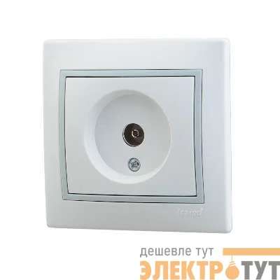 Розетка TV СП Мира проходная бел./сер. Lezard 701-0215-129