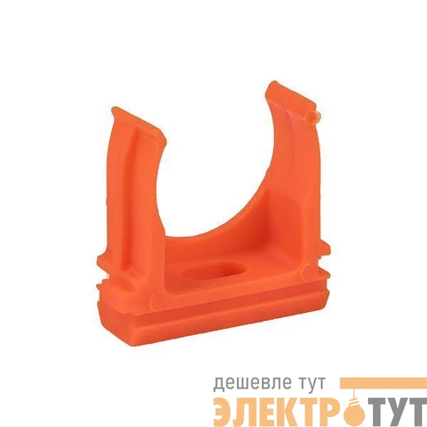 Держатель для труб (клипса) d25мм оранж. (уп.10шт) Plast EKF derj-z-25o