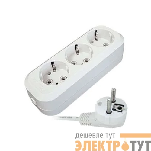 Удлинитель 3х10м с заземл. 10А IP20 E-303 ПВС 3х1 АБС-пластик UNIVersal 9631980