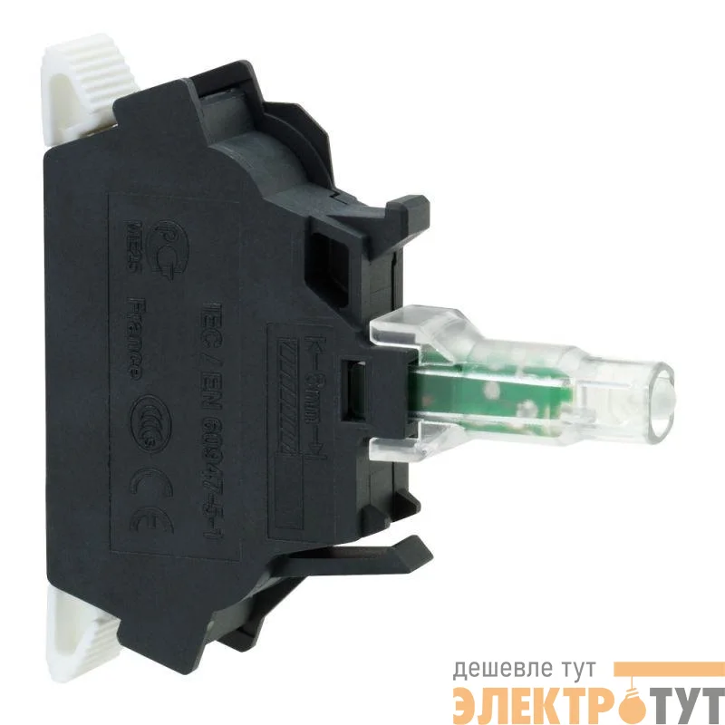Блок контактов со светодиодом 230В зел. SchE ZBVM35