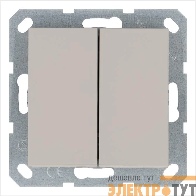 Переключатель перекрестный 2-кл. 10А IP20 механизм тауп Jasmart G3014T