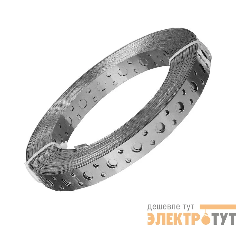 Лента перфорированная прямая 20х0.7 цинк 25м Zitar 141979