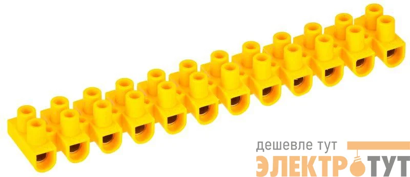 Колодка клеммная ЗВИ-30 н/г 6-16кв.мм 12 пар желт. IEK UZV7-030-10
