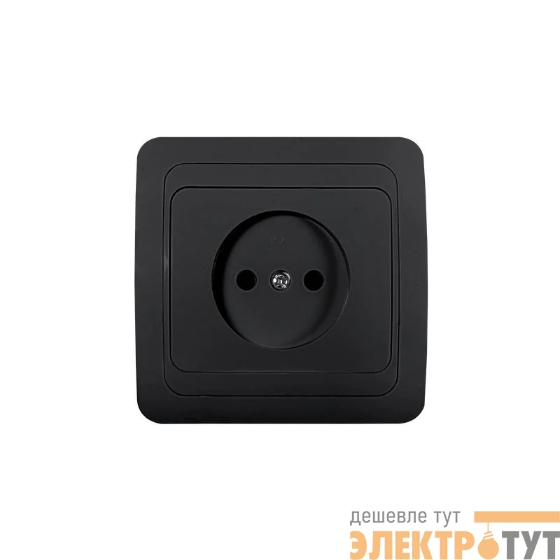 Розетка 1-м CLASSICO 2022B черн. IN HOME 4690612061092