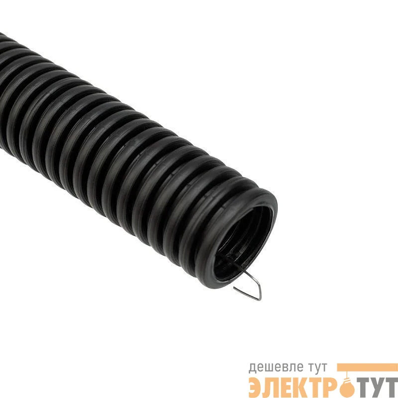 Труба гофрированная ПНД d16мм с протяжкой черн. (уп.100м) Rexant 28-0016-3