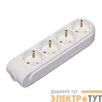 Колодка удлинителя 4-м с заземл. защ. шторки Makel N4210000