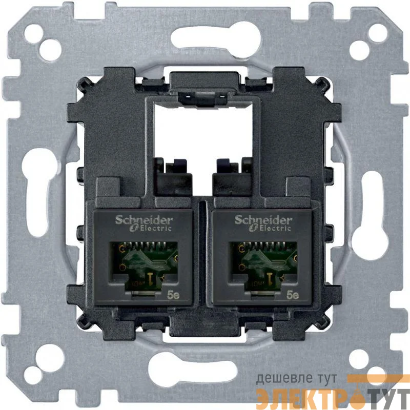 Коннектор 2хRJ45 кат.5E UTP Merten SchE MTN4575-0002