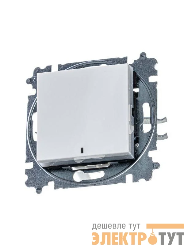 Выключатель 1-кл. СП Levit IP20 с подсветкой бел./ледяной ABB 2CHH590146A6001