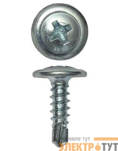 Саморез с пресс-шайбой 4.2х25 со сверлом (уп.200шт) DKC CM274025