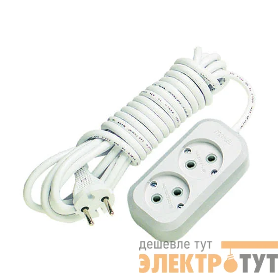 Удлинитель 2х5м без заземл. 10А IP20 Makel MGP104