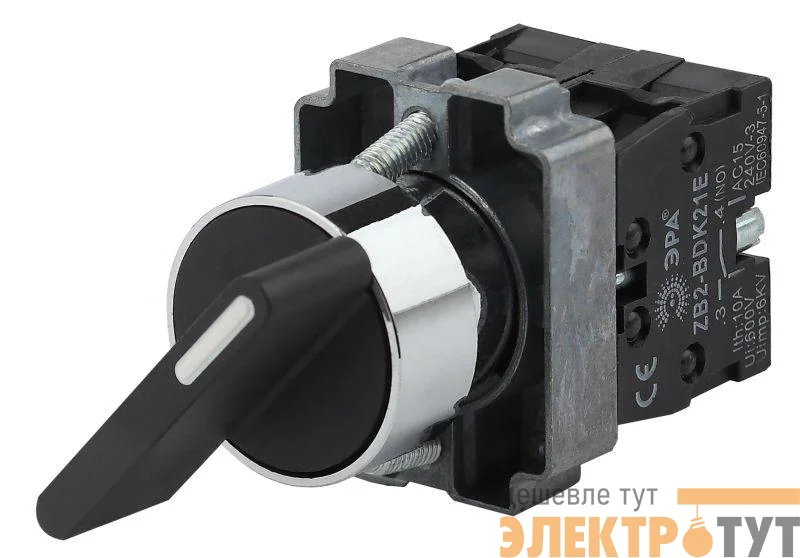Переключатель LAY5-BJ25 2 полож. I-0 длин ручка BSW70-BJ-2-K02E ЭРА Б0045686