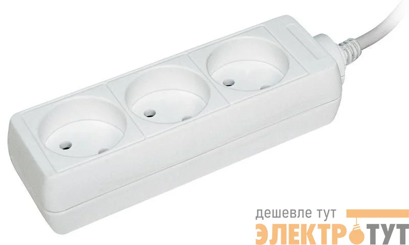 Удлинитель 3х1.5м без заземл. 10А IP20 У3 2P 250В 2х0.75 IEK WYP10-06-03-01-N