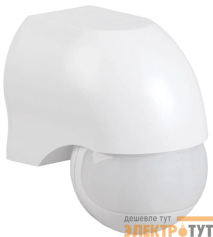 Детектор движения ДД 010 1100Вт угол. обз. 180град. IP44 бел. IEK LDD10-010-1100-001