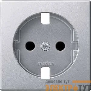 Плата центральная 1-м СП Merten 16А IP20 без устройства защиты для механизма розетки Schuko алюм. SchE MTN2331-0460