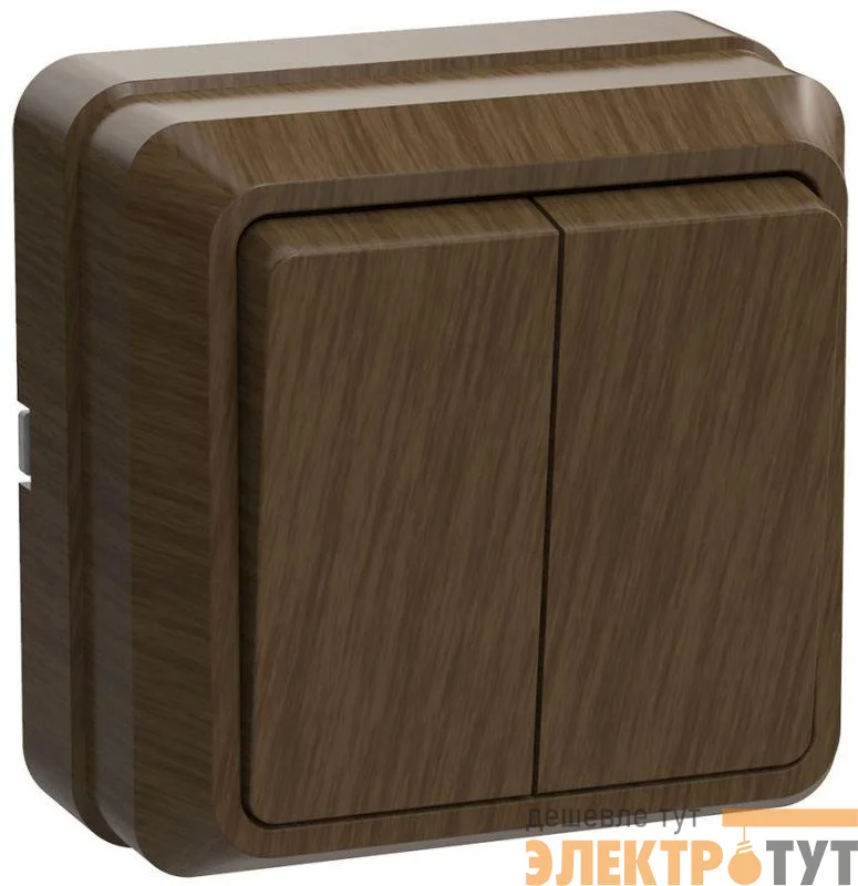Выключатель 2-кл. ОП Октава 10А IP20 ВС20-2-0-ОД дуб GENERICA EVO20-K04-10-DC
