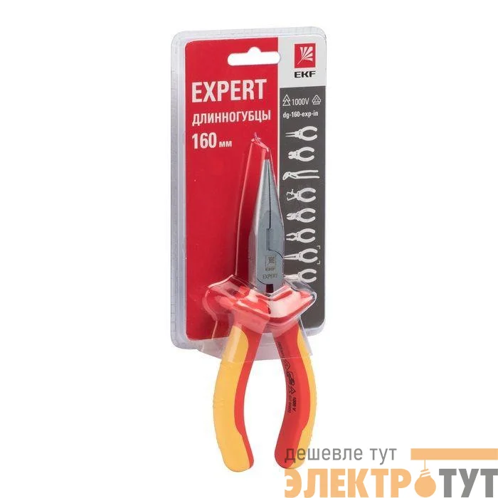 Длинногубцы 160мм Expert 1000В PROxima EKF dg-160-exp-in