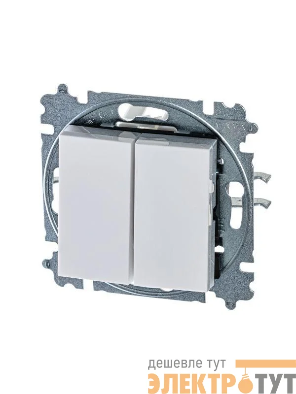 Выключатель 2-кл. СП Levit IP20 бел./ледяной ABB 2CHH590545A6001