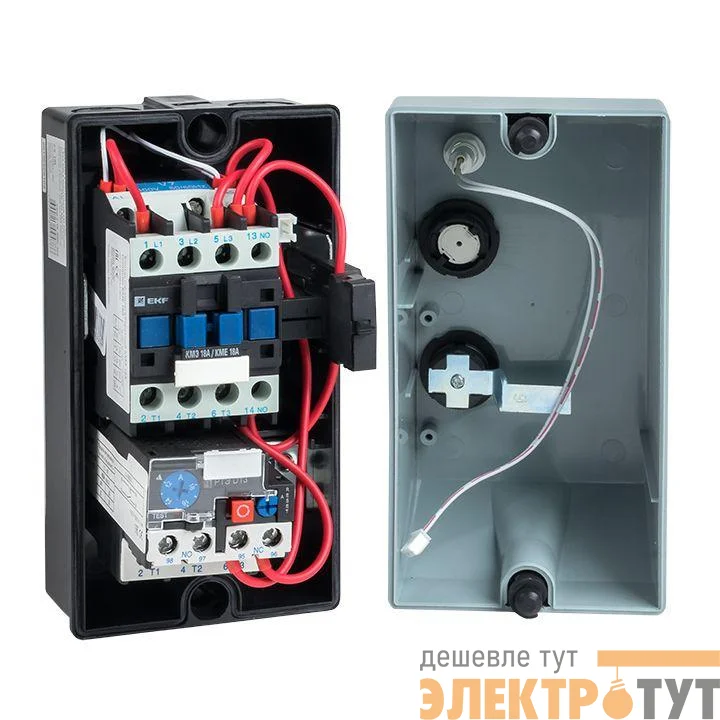 Пускатель магнитный КМЭ 18А 400В с РТЭ и индикатором PROxima в корп. IP65 EKF ctrp-r-18-400v-led