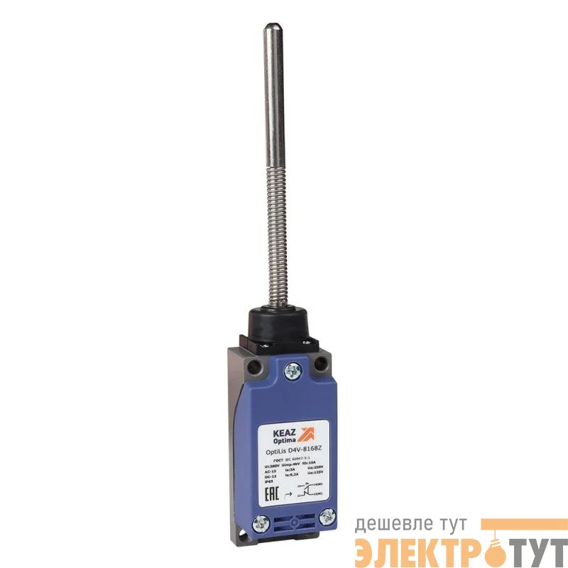 Выключатель концевой OptiLiS D4V-8169Z пружина со стержнем кошачий ус XCKP2106P16 КЭАЗ 365301
