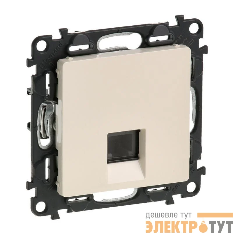 Механизм розетки телефонной Valena Life 1 выход RJ11 с лиц. панелью сл. кость Leg 753538
