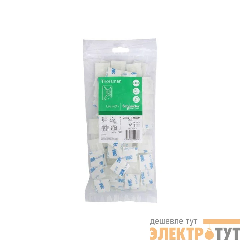 Площадка для каб. стяжек до 4.8мм (уп.100шт) SchE IMT47001