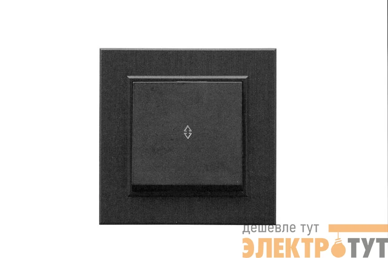 Выключатель проходной 1-клав. Karea LINE STAR чер.Makel 86054005