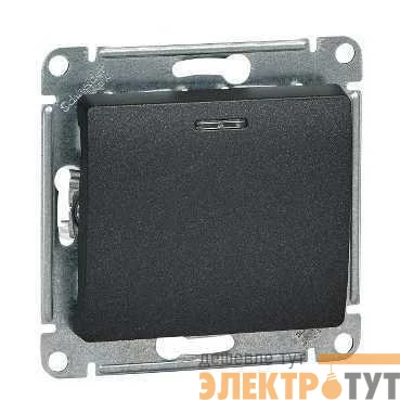 Механизм выключателя карточного 1-кл. 1мод. СП Glossa 10А IP20 (сх. 6) антрацит SchE GSL000769