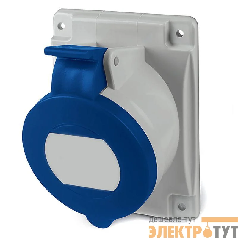 Розетка скрыт. уст. 32А 230В 2P+E с наклоном IP44 пруж. зажим. DKC DIS4133263F
