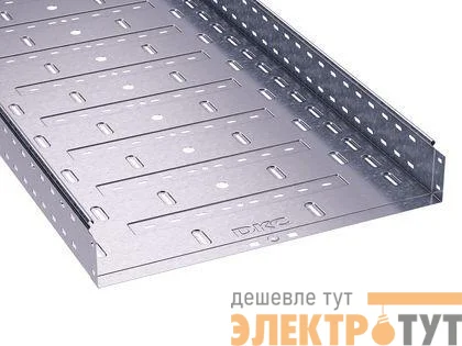 Лоток листовой перфорированный 400х100 L2000 сталь 1мм DKC 35335