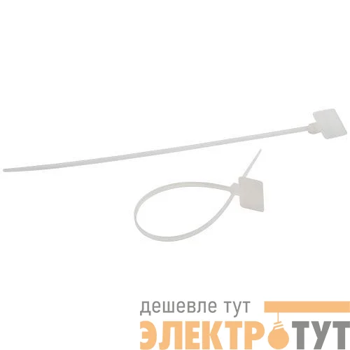 Хомут кабельный 2.5х200 с площадкой для маркировки 25х15 бел. NO-225-320 (уп.50шт) Эра Б0066063