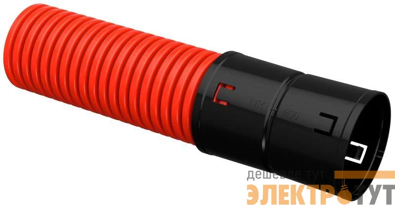 Труба гофрированная двустенная ПНД гибкая d90мм красн. (уп.100м) IEK CTG12-090-K04-100-R