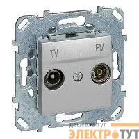 Механизм розетки TV-FM 1-м СП Unica Top алюм. SchE MGU5.451.30ZD