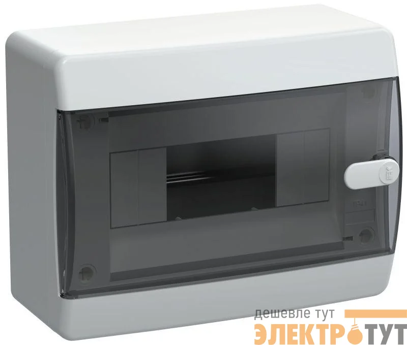 Корпус ЩРН-П-8 UNION Compact IP41 черн. прозр. дверь пластик. IEK UIC-KP12-N-08-41-K01