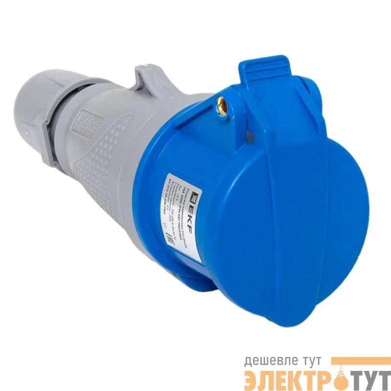 Розетка переносная 213 2Р+РЕ 16А 220В IP44 PROxima EKF ps-213-16-220-PRO