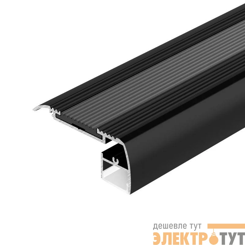 Профиль STAIR-W65-2000 ANOD BLACK L2000 алюм. Arlight 045663