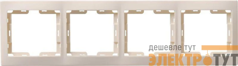 Рамка 4-м КВАРТА РГ-4-ККм горизонт. крем. GENERICA EMK40-K33-DM