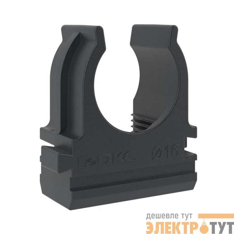 Держатель для труб (клипса) d16мм с защелкой черн. DKC 51016N