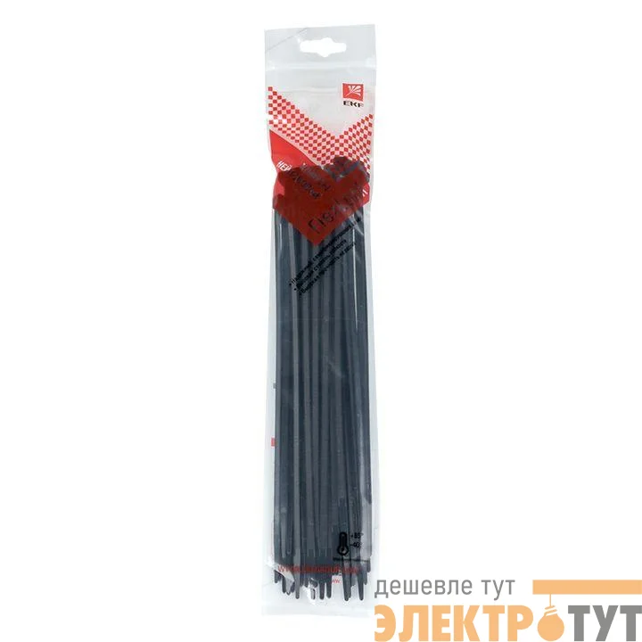 Хомут P6.6 4.8x250 FlexLock стандартный черн. (уп.50шт) PROxima EKF plc-fl-ctsb-4.8x250-r