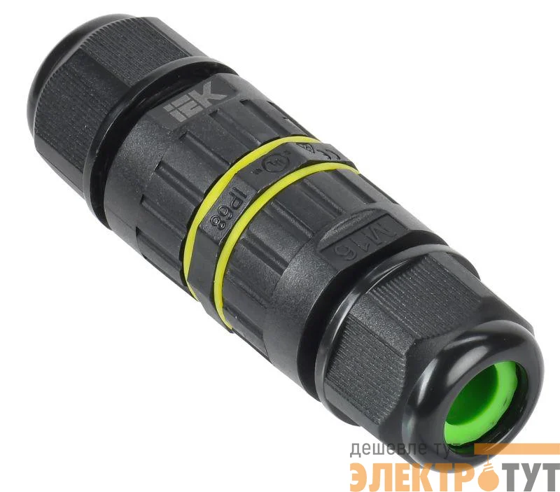 Коннектор кабельный герметичный WTP-302 3 PIN IP68 IEK UWC20-I-D175-3-68