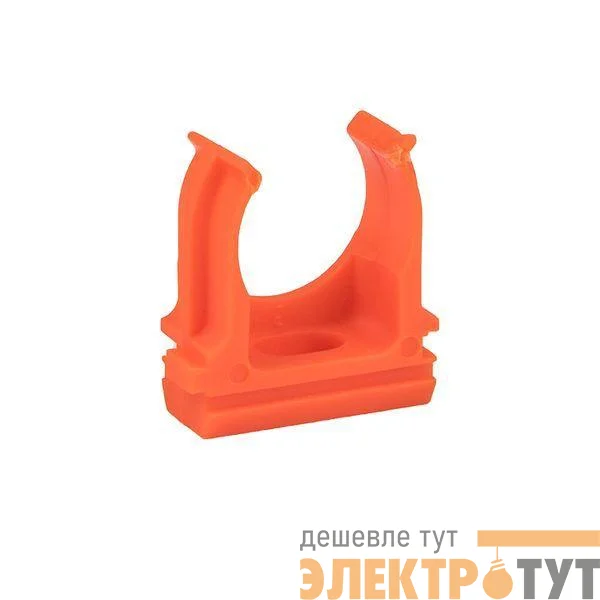 Держатель для труб (клипса) d20мм оранж. (уп.10шт) Plast EKF derj-z-20o
