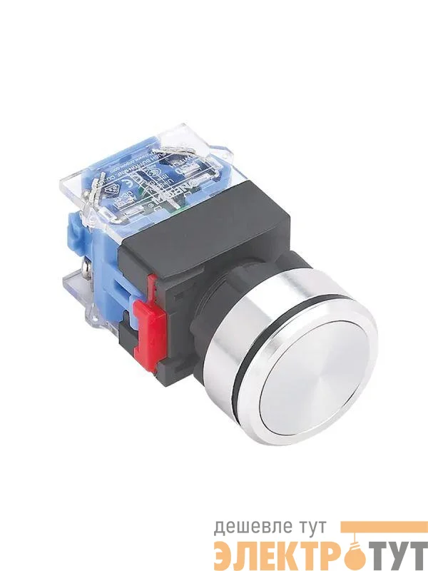 Выключатель кнопочный ВК30-M11P/P 1НО+1НЗ цилиндр d30мм IP65 метал. Электротехник ET859211