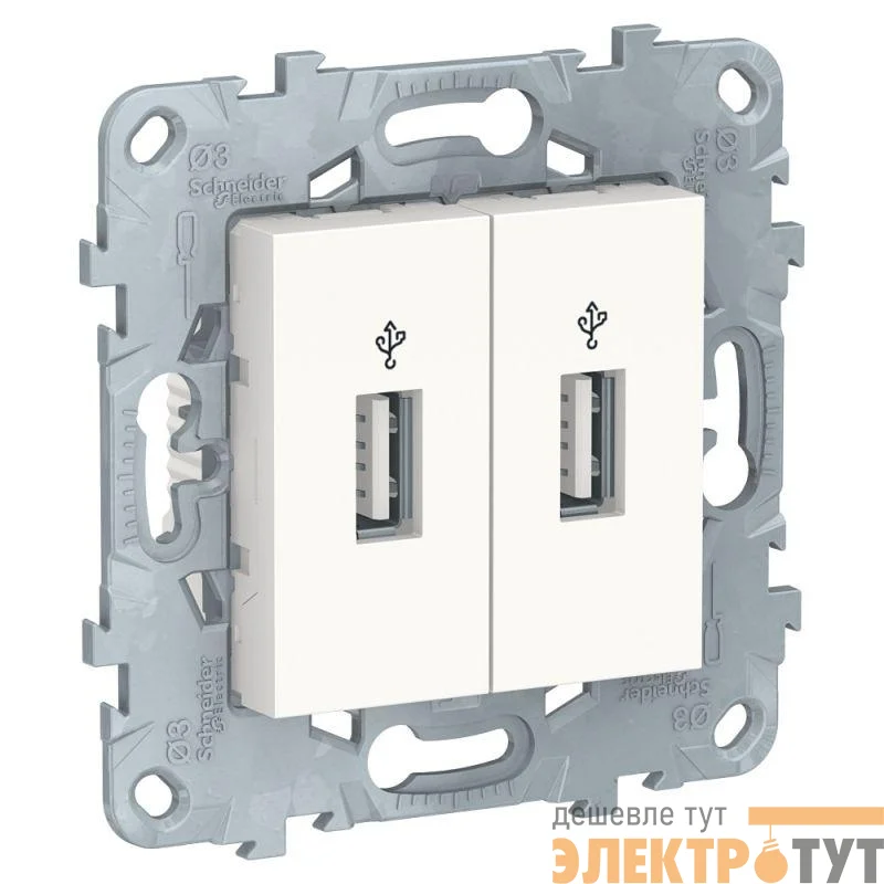 Коннектор-USB 2-м UNICA NEW бел. SchE NU542718