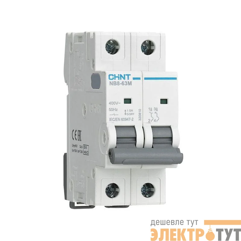 Выключатель автоматический NB8-63M 2п 20А 8In (C) (R) CHINT 320804