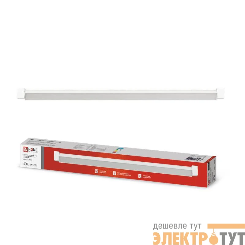 Светильник светодиодный трековый TOP-LINE LTR-01R-TL 40Вт 4000К IP40 4000лм 605мм 120град. линейный поворотн. бел. IN HOME 4690612045580