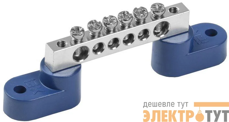 Шина нулевая Ni ШНИ-6х9-6-У2-С на двух угловых изоляторах IEK YNN10-06-C2-K07-N