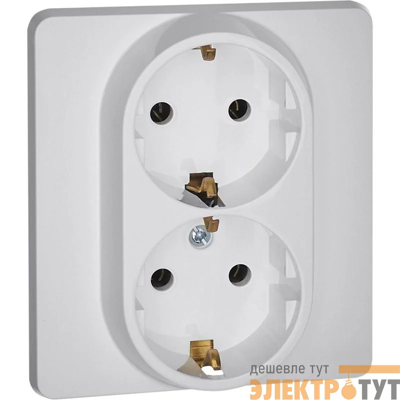 Розетка Inspiria 16А 250В 2х2P+E немецк. стандарт бел. IEK 673750